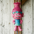 Premium Handmade 30-Inch Trolls Poppy Character Pull-String Piñata Table Decor Party Centerpiece
