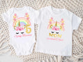 Unicorn Eyes Personalized Custom White Family T-Shirt or Onesie Pack Theme Cake Smash Birthday Party