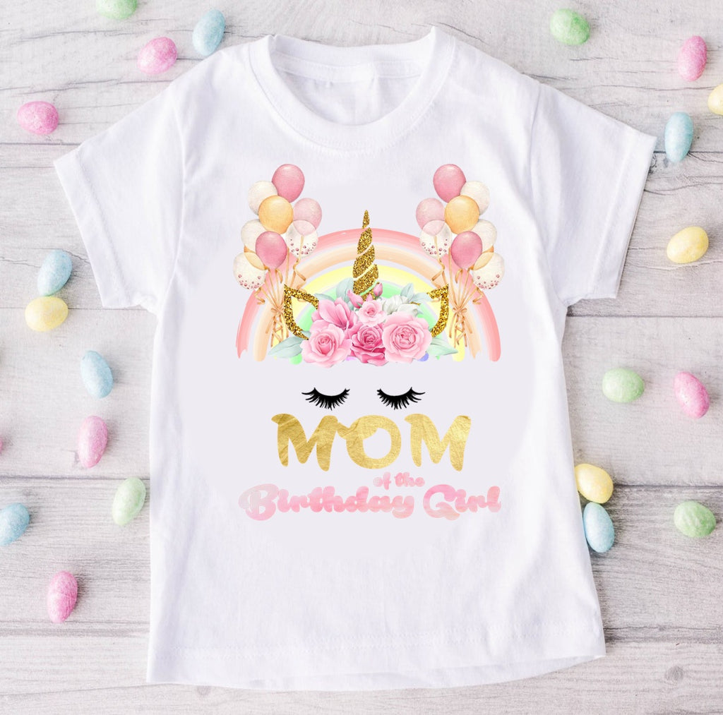 Unicorn Eyes Personalized Custom White Family T-Shirt or Onesie Pack Theme Cake Smash Birthday Party