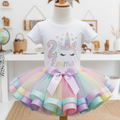 Magical Unicorn Face Tutu Set Girls Personalized Custom Tutu Outfit Dress Theme Cake Smash Birthday Party