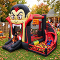 Play Bounce House Jumping Playhouse area with Slide and Ball Pit Halloween Vampire's Head Castle Theme