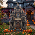 Life Size Vampire's Lair Premium Freestanding Halloween Cutouts Yard Sign Decor Party Prop