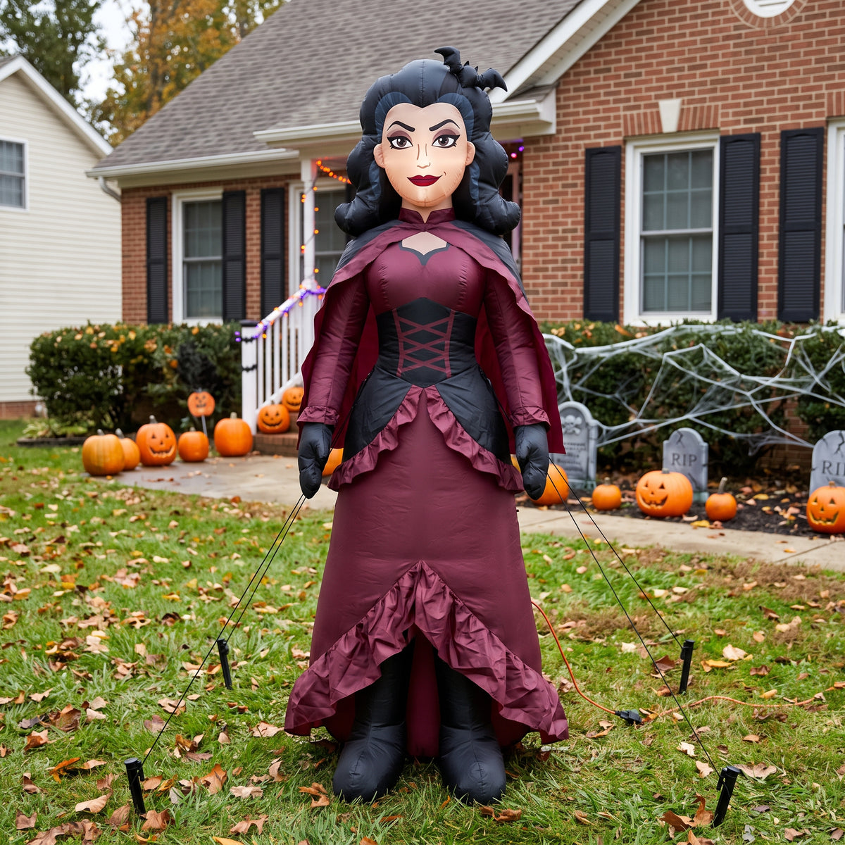 6' Vampire's Lair / Gothic Crypt Seductive Thrall Yard Halloween Inflatable Blow Up Decor Prop