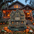 Life Size Voodoo Cabin Swamp Bayou Premium Freestanding Halloween Cutouts Yard Sign Decor Party Prop