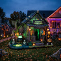 Massive 8-Foot-Tall Voodoo Swamp Cabin Bayou Colossal Multi-Tiered Halloween Yard Inflatable Scene Decor Prop