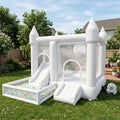 Play Bounce House Jumping Playhouse area with Slide and Ball Pit White Theme