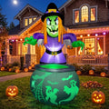 6' Witch with Cauldron Yard Halloween Inflatable Blow Up Decor Prop