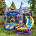 Play Bounce House Jumping Playhouse area with Slide and Ball Pit Wizard School Academy Theme