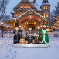 A Victorian Christmas (A Christmas Carol) Colossal 10-Foot Illuminated Holiday Archway Inflatable Scene Christmas Decor Yard Prop