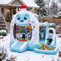 Play Bounce House Jumping Playhouse area with Slide and Ball Pit Christmas Yeti's Head Castle Theme
