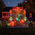 Massive 8-Foot-Tall Zombie Outbreak Quarantine Zone Colossal Multi-Tiered Halloween Yard Inflatable Scene Decor Prop